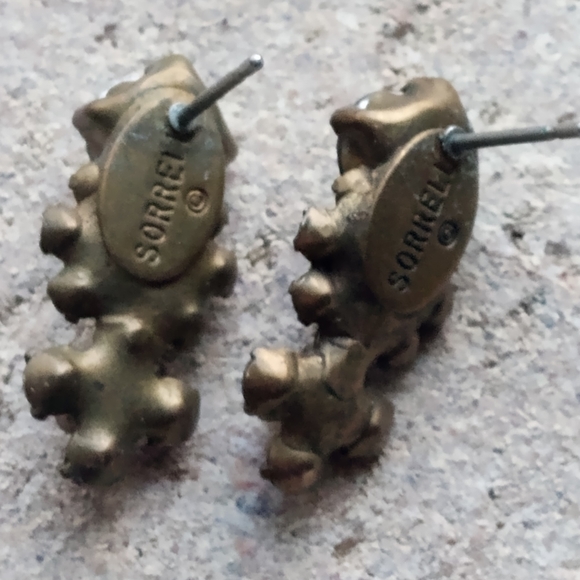 Sorrelli Antiqued Gold Toned Multi Gem Swag Brooch With Earrings, Signed VTG - Picture 10 of 12